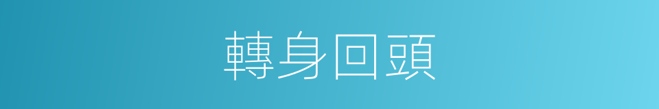轉身回頭的同義詞