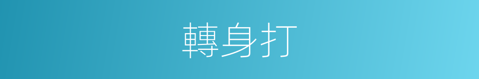 轉身打的同義詞
