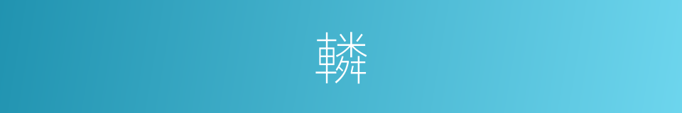 轔的意思