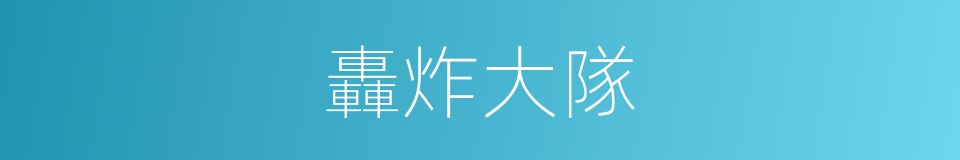 轟炸大隊的同義詞