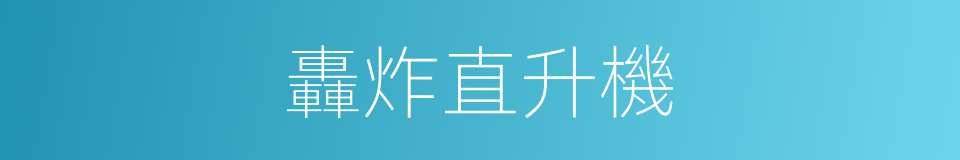轟炸直升機的同義詞