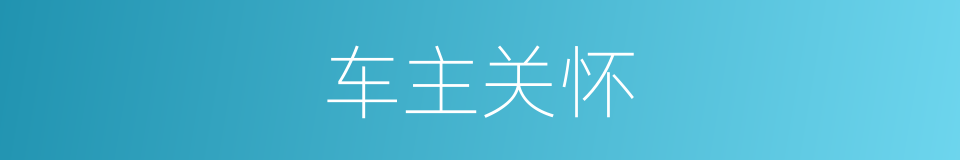 车主关怀的同义词