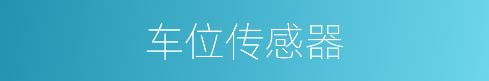 车位传感器的同义词