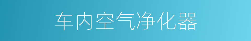 车内空气净化器的同义词