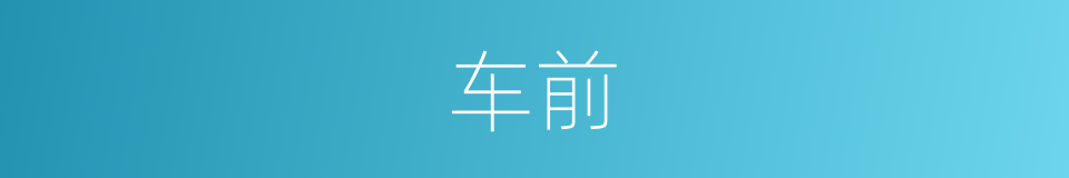 车前的意思