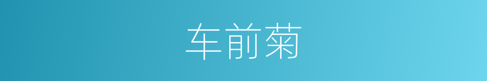 车前菊的同义词