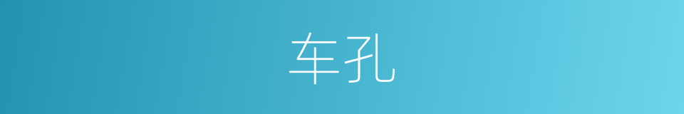 车孔的同义词