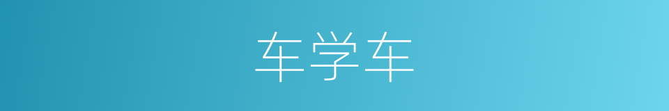 车学车的同义词