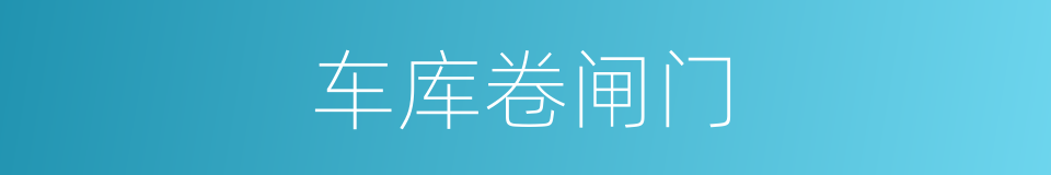 车库卷闸门的同义词