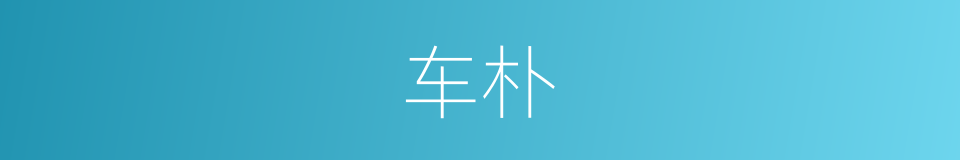 车朴的同义词