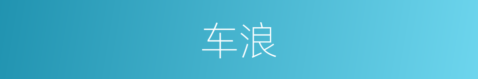 车浪的同义词
