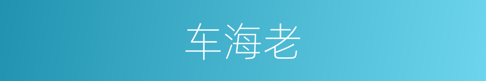 车海老的同义词