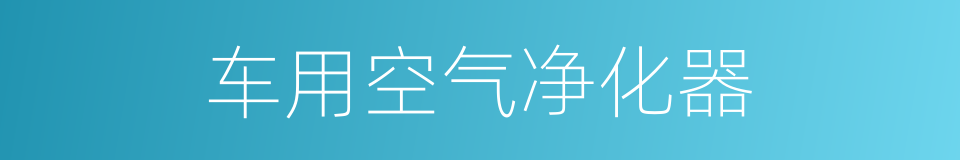 车用空气净化器的同义词