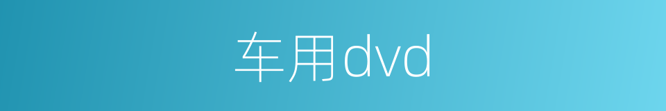 车用dvd的同义词