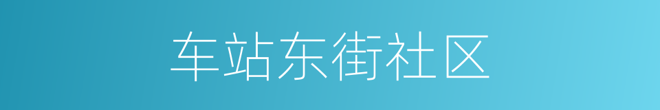 车站东街社区的同义词