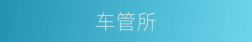车管所的同义词