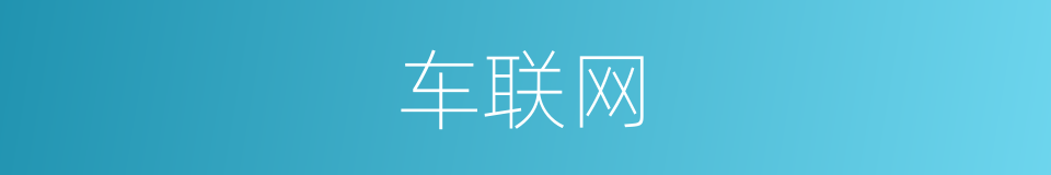 车联网的同义词