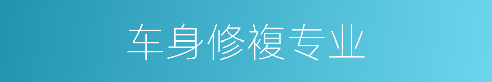 车身修複专业的同义词