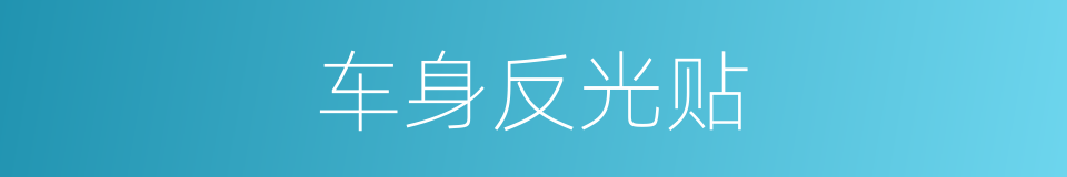 车身反光贴的同义词