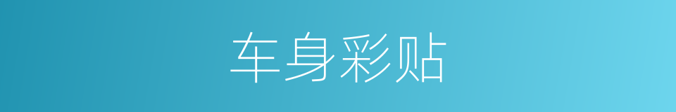 车身彩贴的同义词