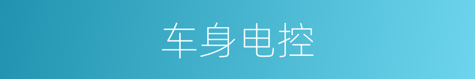 车身电控的同义词