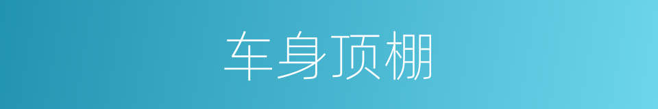 车身顶棚的同义词