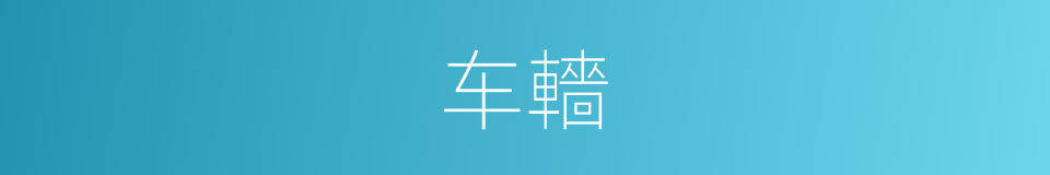 车轖的意思