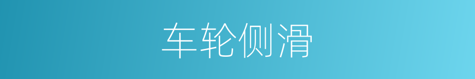 车轮侧滑的同义词
