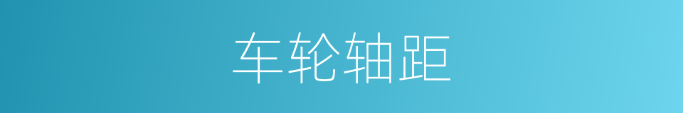 车轮轴距的同义词