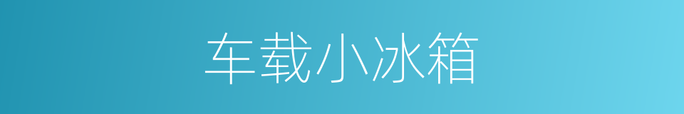 车载小冰箱的同义词