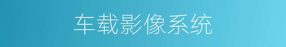车载影像系统的同义词