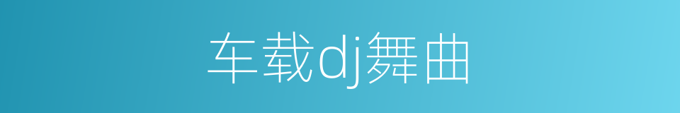 车载dj舞曲的同义词