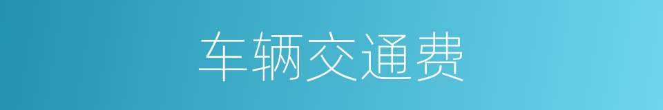 车辆交通费的同义词