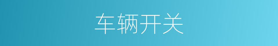车辆开关的同义词