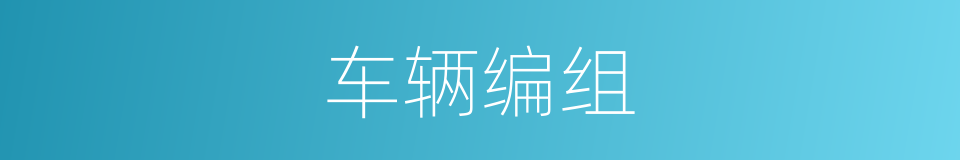 车辆编组的同义词