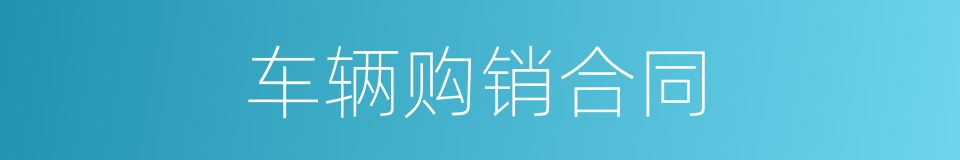 车辆购销合同的同义词