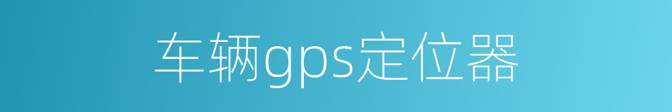 车辆gps定位器的同义词