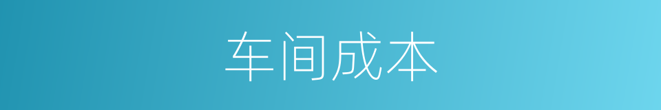 车间成本的同义词