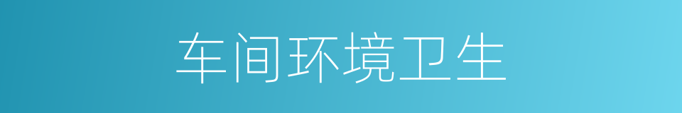 车间环境卫生的同义词