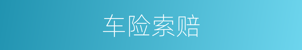 车险索赔的同义词