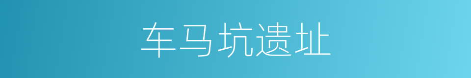 车马坑遗址的同义词