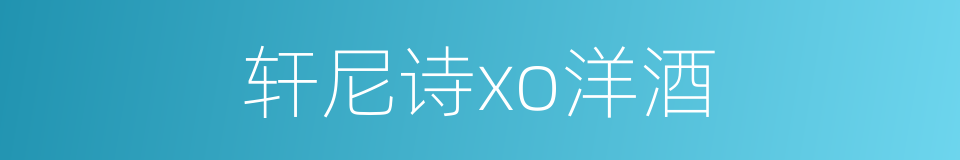 轩尼诗xo洋酒的同义词