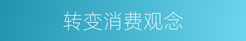 转变消费观念的同义词