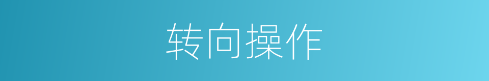 转向操作的同义词