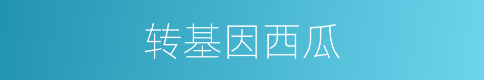 转基因西瓜的同义词