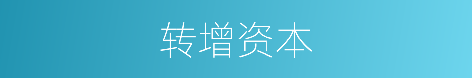 转增资本的同义词