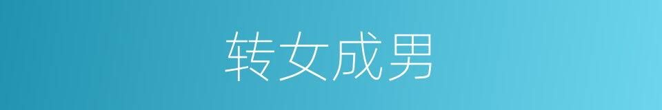 转女成男的意思