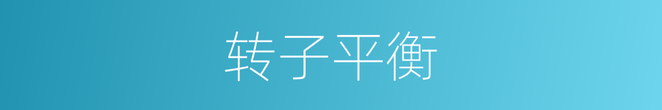 转子平衡的同义词