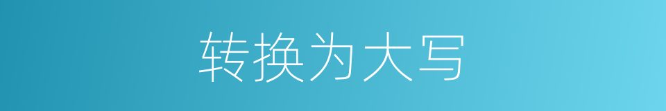 转换为大写的同义词