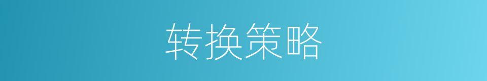 转换策略的同义词